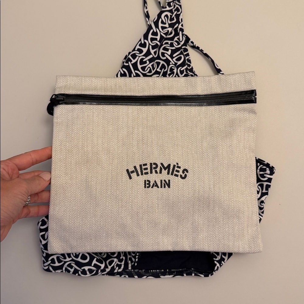 Hermes Swim One Piece in blue  and White - Picture 6 of 11